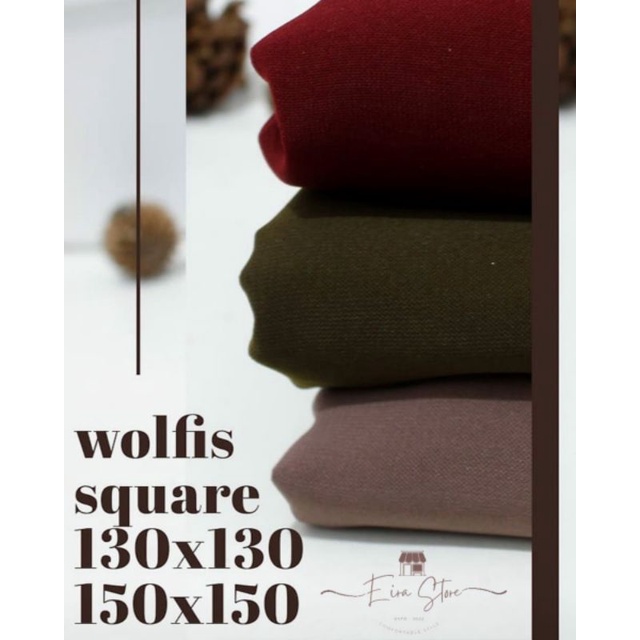 Jilbab Segi Empat Army 130 X 130 / Jilbab Jumbo Wolfis Premium