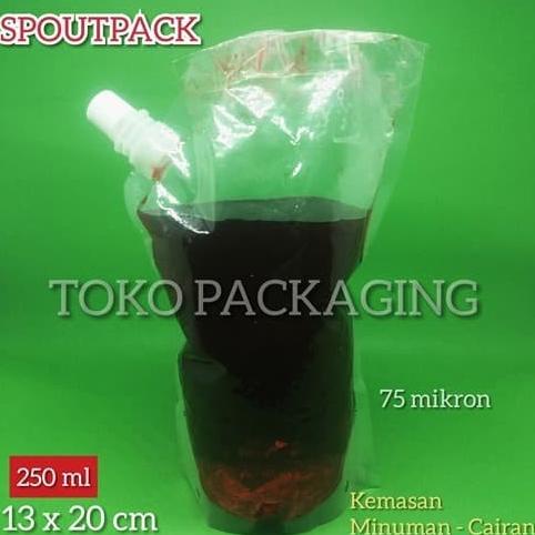 "'''] STANDING POUCH 250ML SPOUTPACK PLASTIK KEMASAN CAIRAN MINUMAN MINYAK
