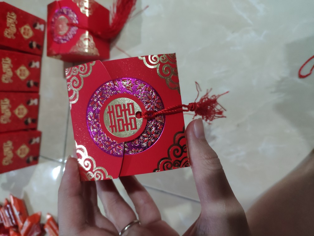 Kotak Permen Rumbai / Kotak Permen Wedding / Souvenir Wedding Shuang Xi / Sangjit