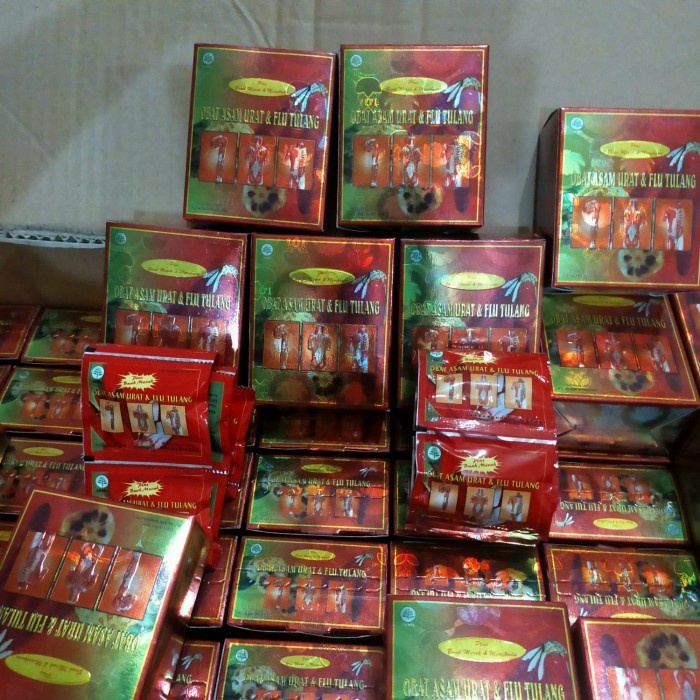 Free Ongkir kapsul obat asam urat & flu tulang buah merah dan mengkudu 1 box Jamu Herbal Kesehatan