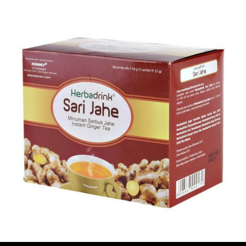 

herbadrink sari jahe 5×22gr