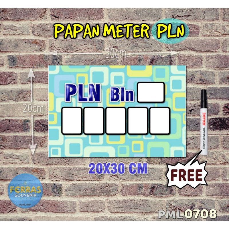 

Ferras Papan Meter Listrik PLN PAM motif Unik - Pastel 08