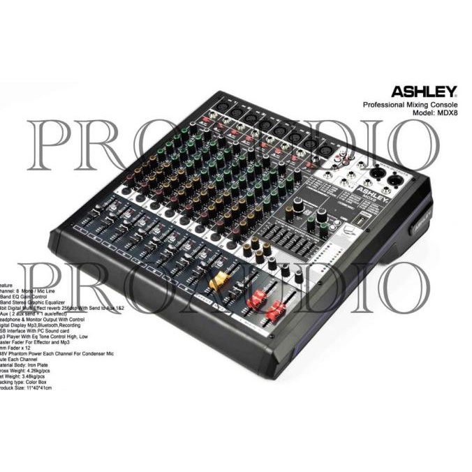 mixer audio ashley 8 channel MDX8 mdx 8 original