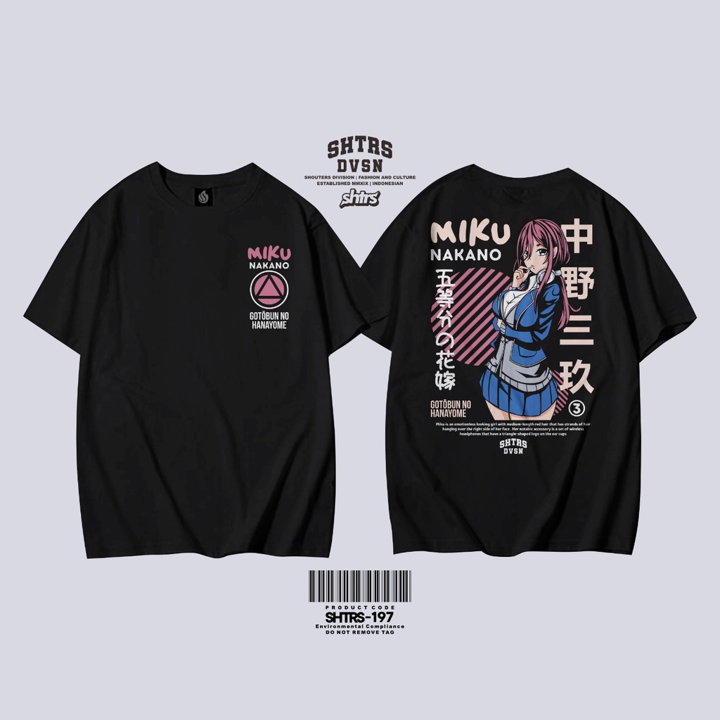 MIKU NAKANO BAJU ANIME KAOS MANGA ANIME MURAH