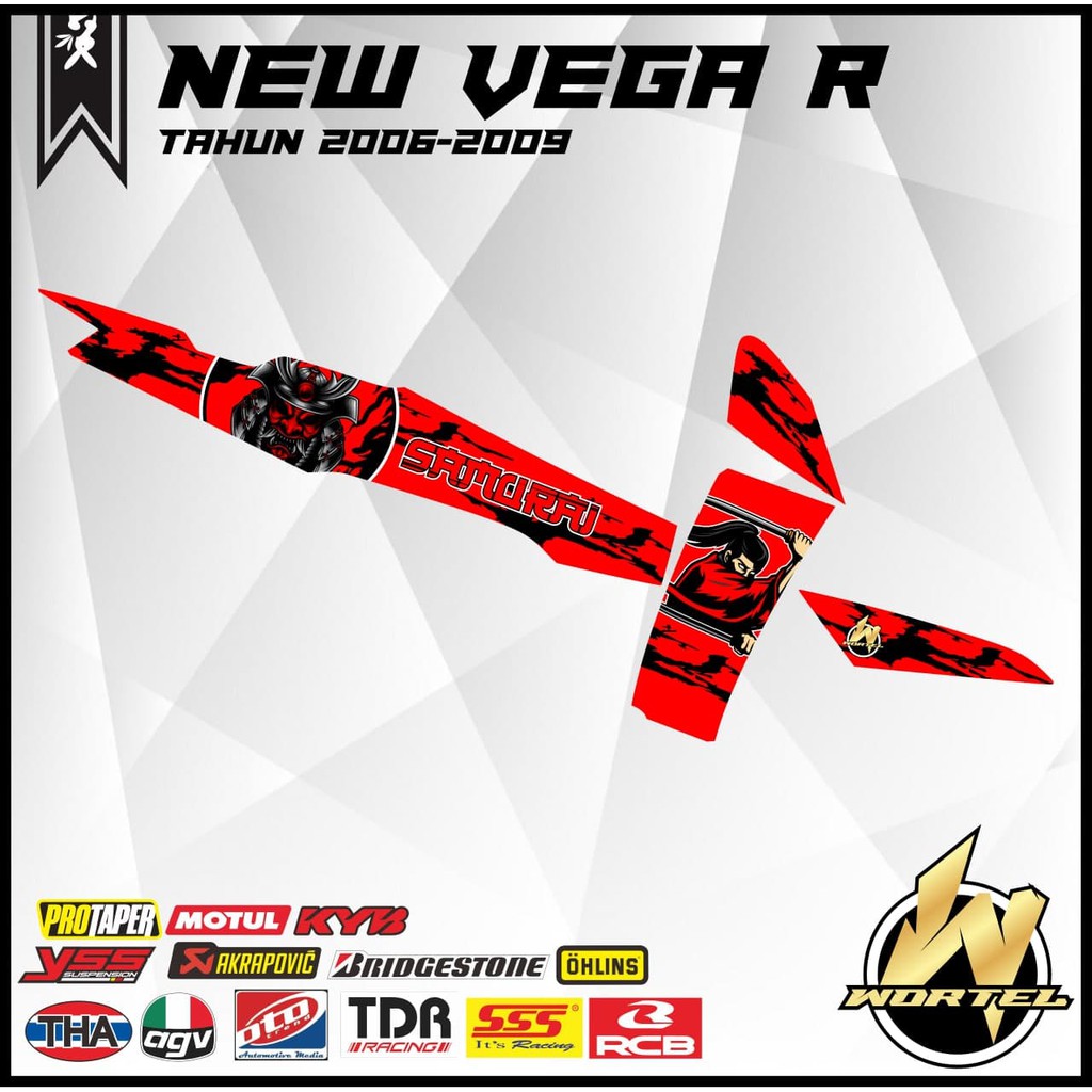 Striping Vega R New-Stiker Lis Decal Motor New Vega R Samurai