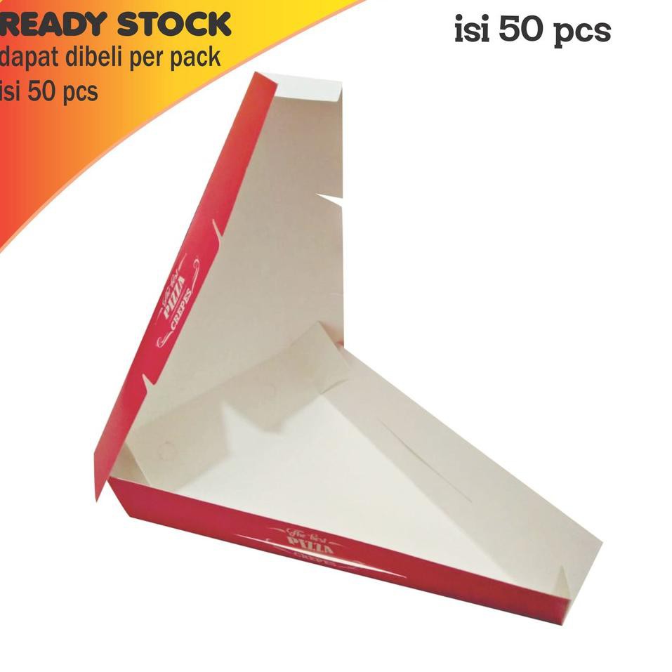 

I93Q Dus Box CREPES PIZZA SLICE 20x15x4 cm ISI 50 pcs/pack Terkini
