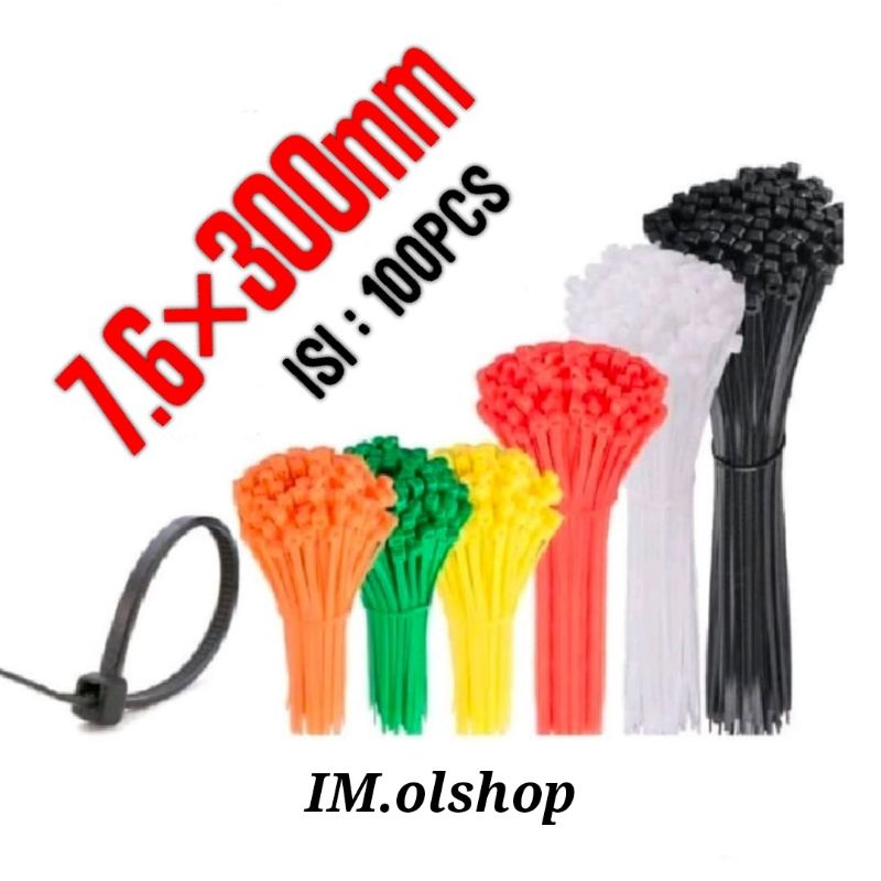 CABLE Tie/Kabel Ties 7.6x 300( Panjang 30cm) isi 100 PCS⭐ IM ⭐