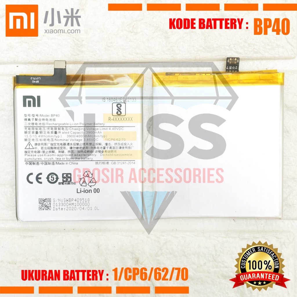 Baterai Battery Original Xiaomi BP40 BP-40 Tipe HP Redmi K20 pro - Mi 9T pro - M1903F11G - M1903F11I