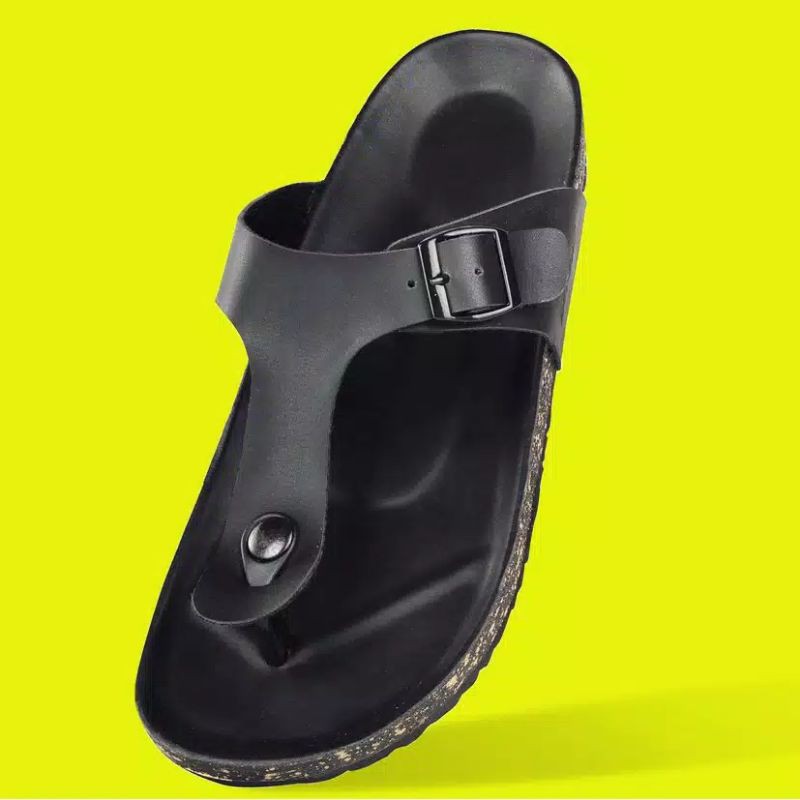 Ukuran 39-44 Sandal Pria Korea Fashion Ulzzang Sandal Hitam Roma Musim Panas