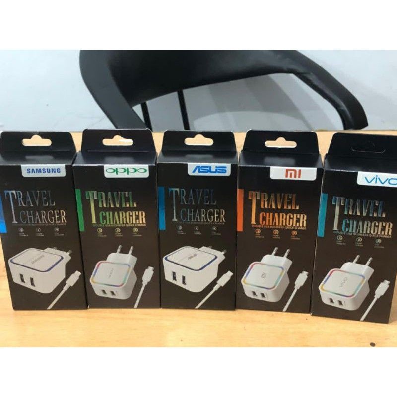 TRAVEL CHARGER SAMSUNG LED 3A 2USB CASAN SAMSUNG LED 3A 2USB FOR ANDROID MICRO