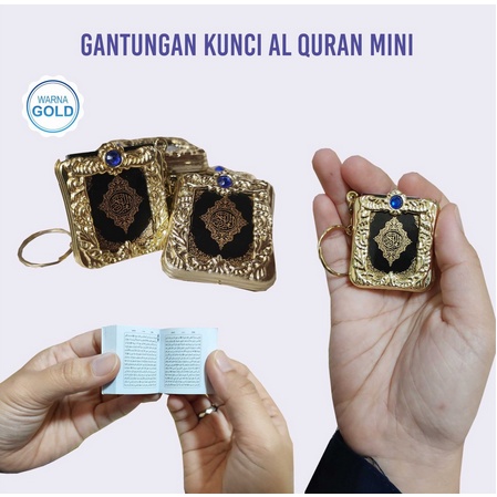 Gantungan Kunci Bentuk Alquran Warna Emas dan Perak Random Souvenir Oleh Oleh Haji