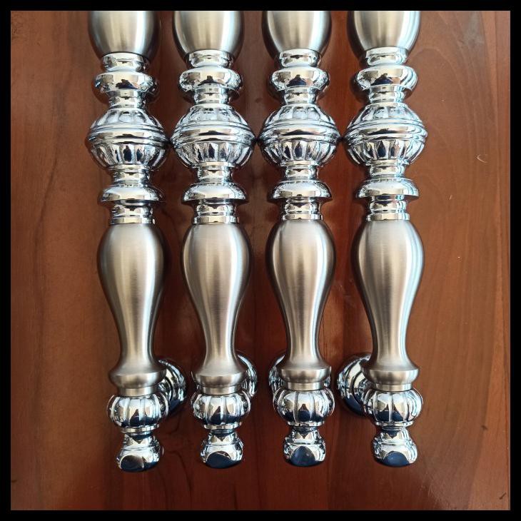 4PCS HANDLE PINTU KUNINGAN 37CM SILVER