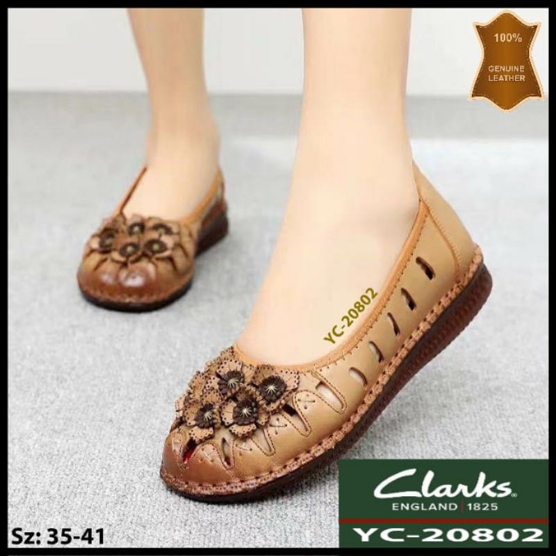 Clarks Flat / Sepatu Clarks flat flower Bunga 2082 / clarks flat kant 20802