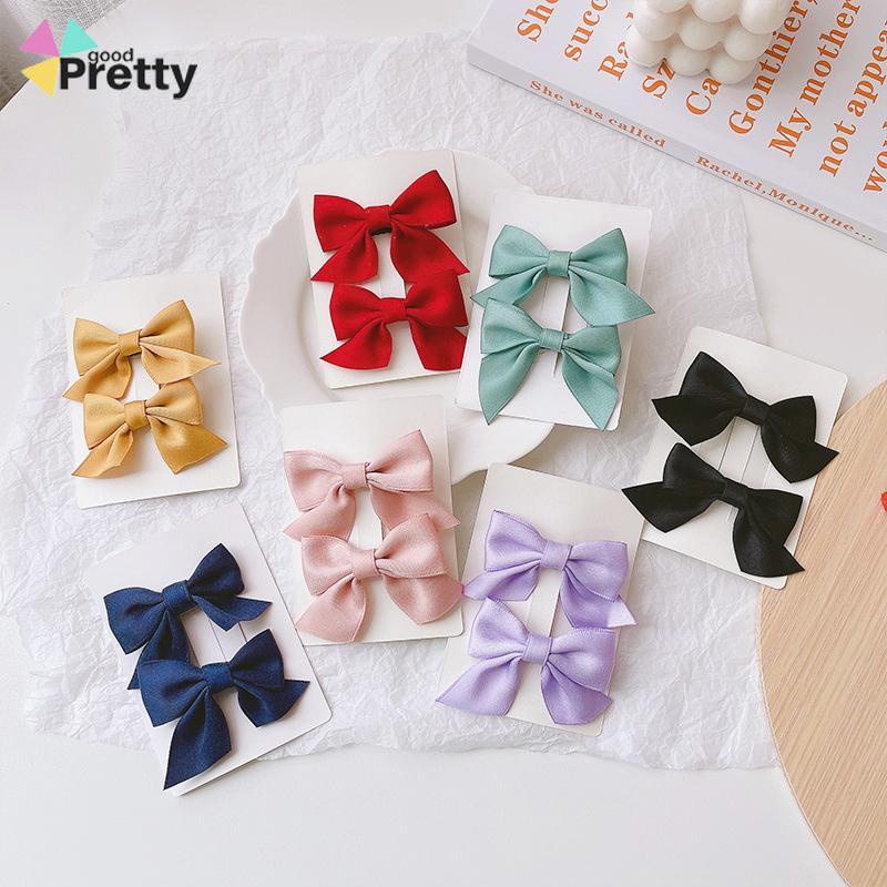 2pcs/set Jepit Rambut pita anak Perempuan model korea / jepitan rambut pita lucu anak model korean - PD