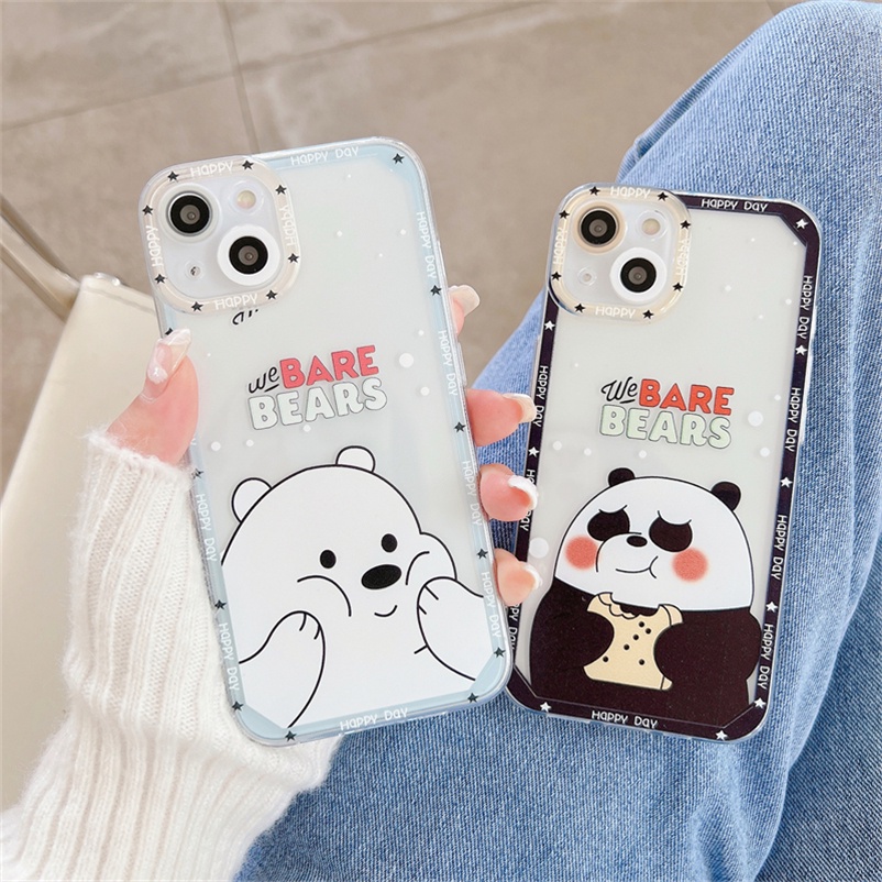(Ready Stock) Casing Soft Tpu Case Compatible for iPhone 11 Pro Max iPhone 14 13 12 Pro Max X XR XS SE 2020 Max 7Plus 8Plus 8 7 Plus Cute Duck Couple Translucent TPU Soft Silicone Anti-dirty Protective Phone Case