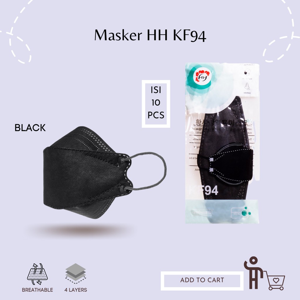 Face Mask 4 Ply Masker Kf94 Korea Perlengkapan Medis Original