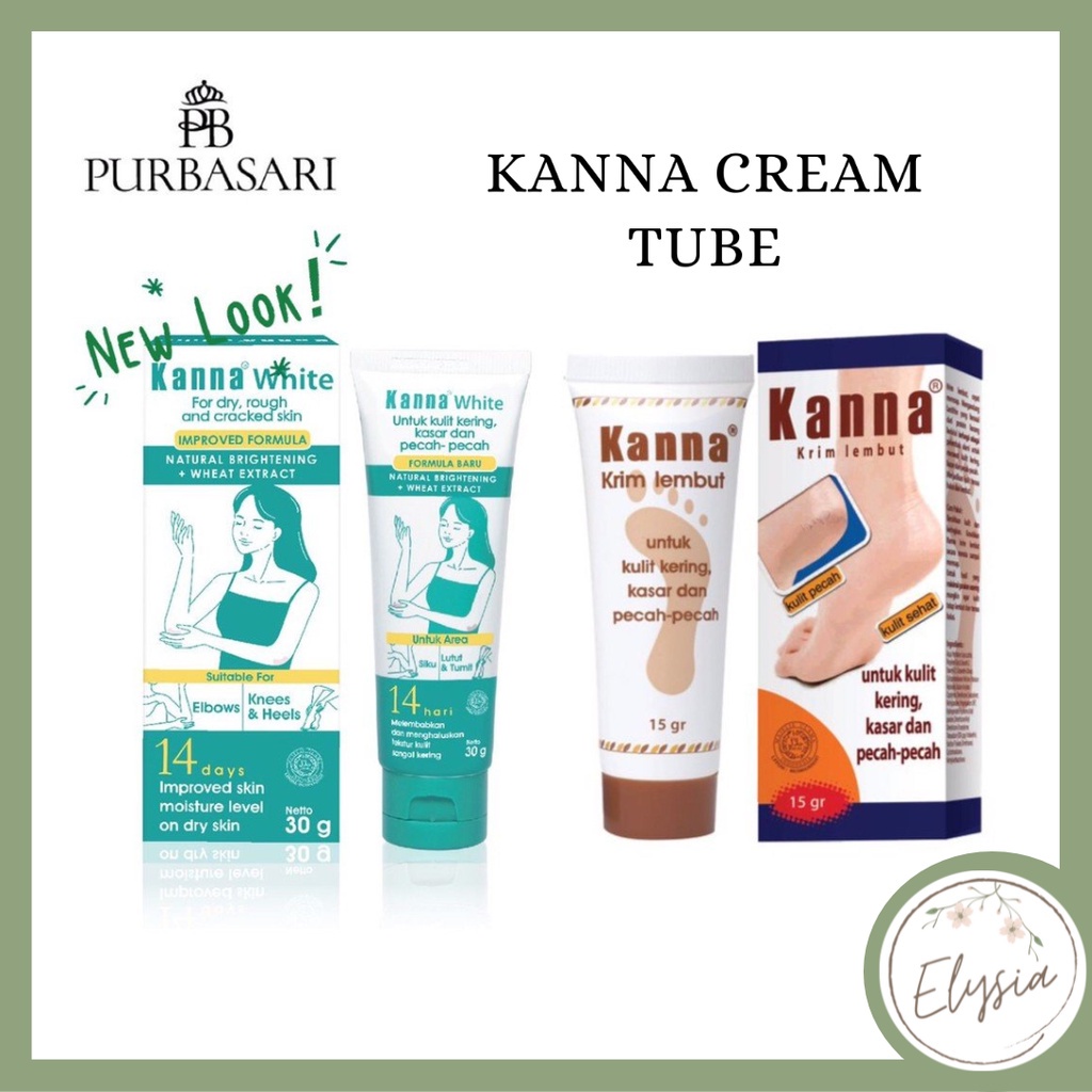 Kanna Cream Tube/ Krim kaki/ Cracked Heel Cream/ Krim White/ Krim Soft Lembut 15 gr/30 gr