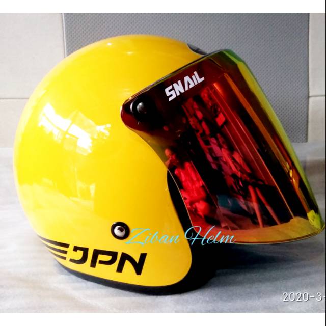 Kaca visor flat iridium helm retro Bogo bukan kyt nhk Zeus