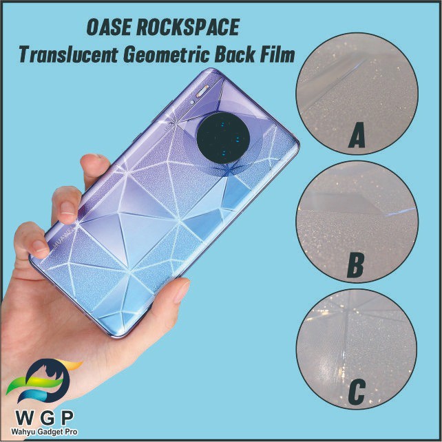 Translucent Geometric Back Film/Garskin/Backskin Semua Type HP 3D Anti Slip dan Custom