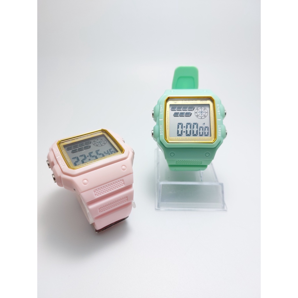 Jam Tangan Digital Segi Strap Rubber Premium Lasika 8117 Jam Tangan Pria Wanita