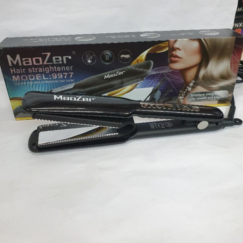 Alat Catokan Rambut Plat Besar Maozer Rebonding Lurus Dan Keriting Curler Rambut Catok 2in1Termurah