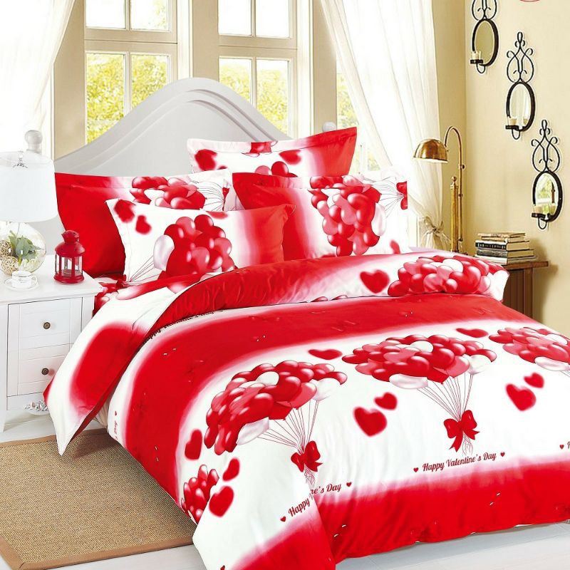Adela Sprei Set Katun Valentine - T30 Luxury Collection - Sprei Set Tanpa Bedcover