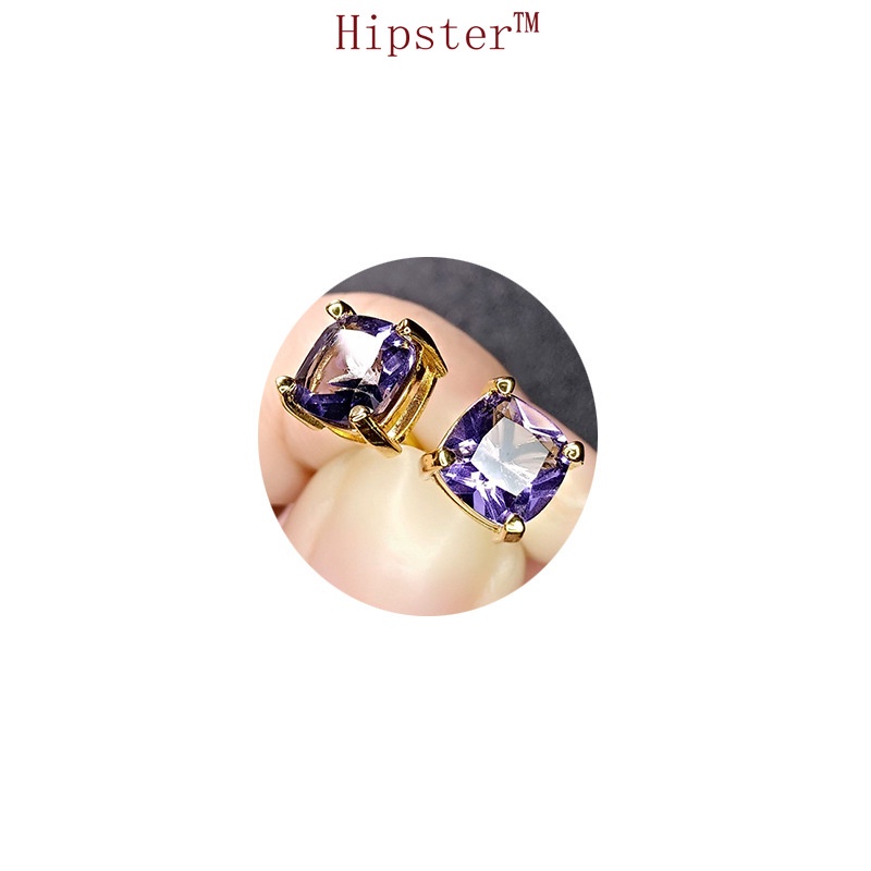 Classic Fashion Hot Inlaid Hot Sale Ametrine Stud Earrings