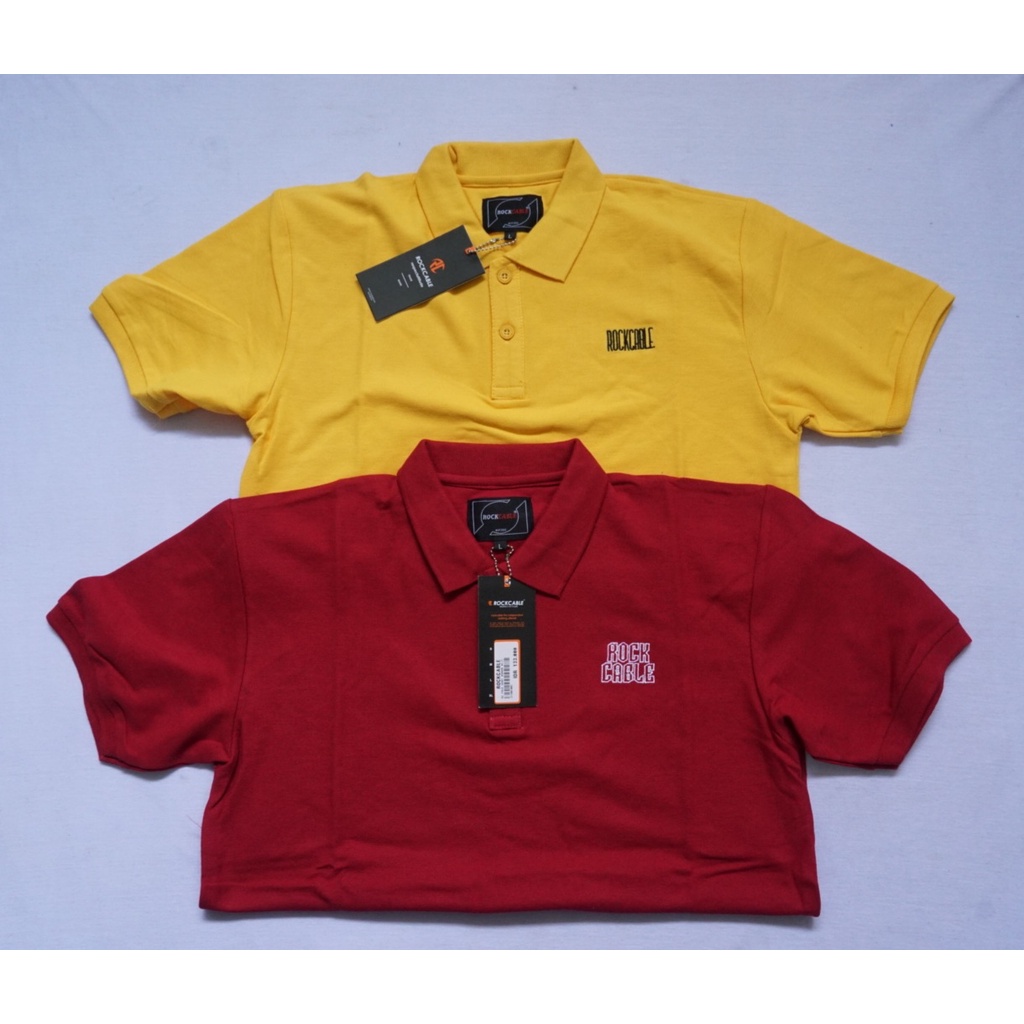 Kaos Polo Shirt Pria Kaos Kerah Lengan pendek rockcable