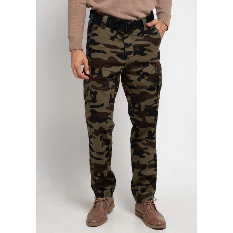 CELANA MGEE PRIA PANJANG MOTIF LORENG ARMY KAPPA C003