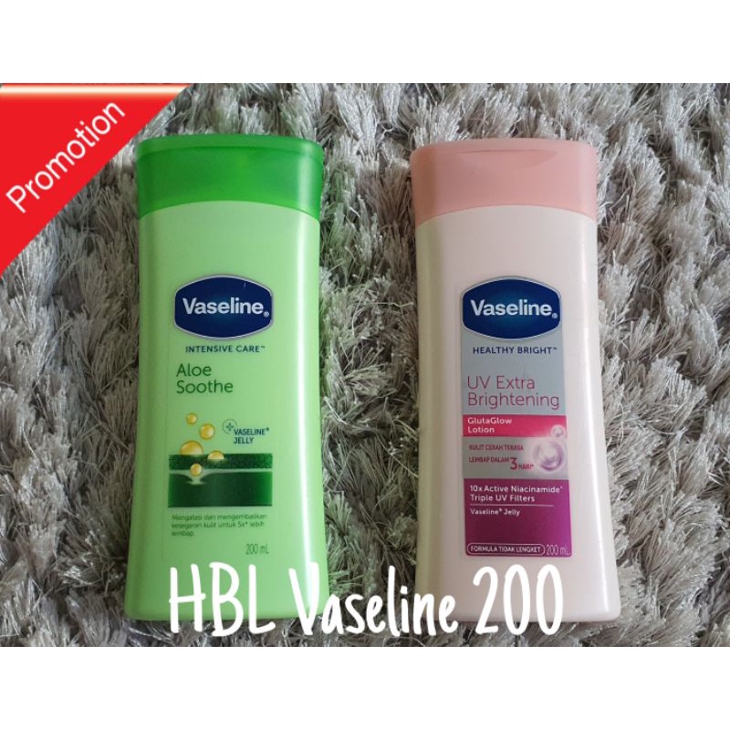 hbl vaseline healthy bright &amp; intensive care 200ml