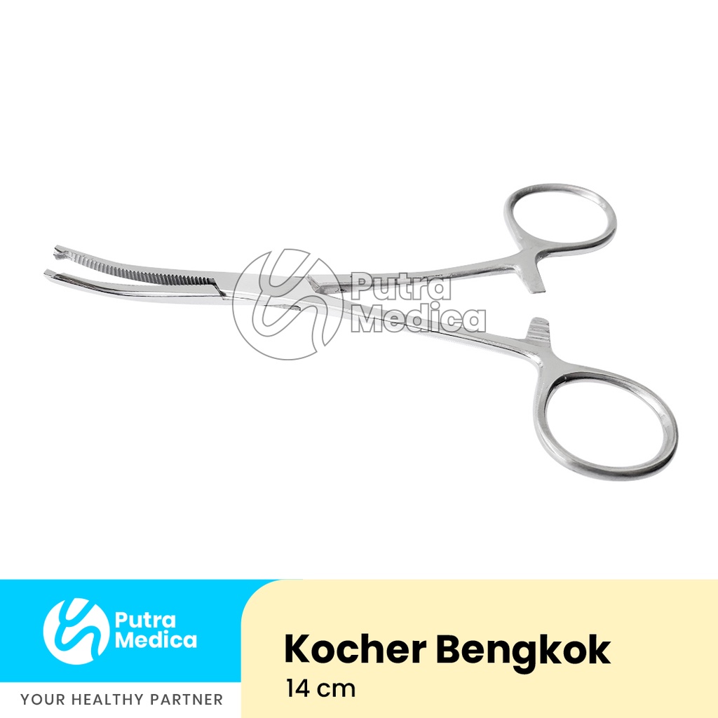 Kocher 14cm / Haemostatic Forceps / Instrumen Instrument Medis Stainless Steel