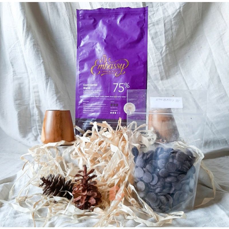 

Embassy Dark Chocolate Couverture 75% 100 gram