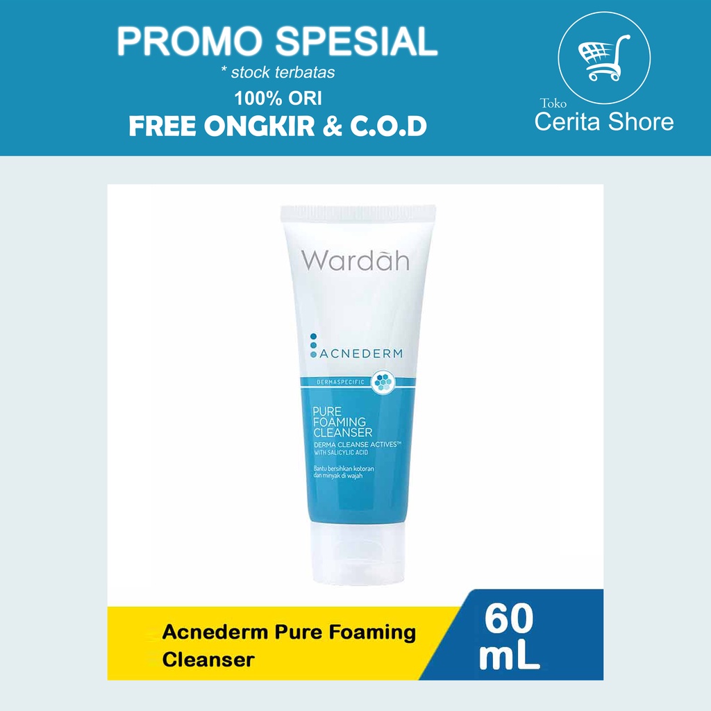 Wardah Acnederm Pure Foaming Cleanser/ wardah acnederm/ wardah pure foaming cleanser/ wardah sabun m
