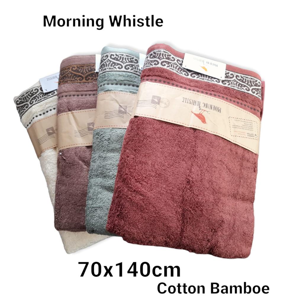 Handuk Morning Whistle MOTIF 70x140 Grade A Bahan Katun Bambu Termurah