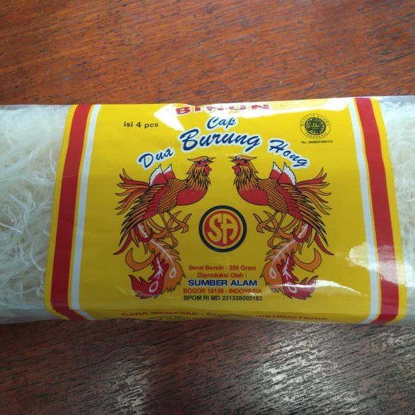 

Bihun Cap Dua Burung Hong isi 4pcs 250gr