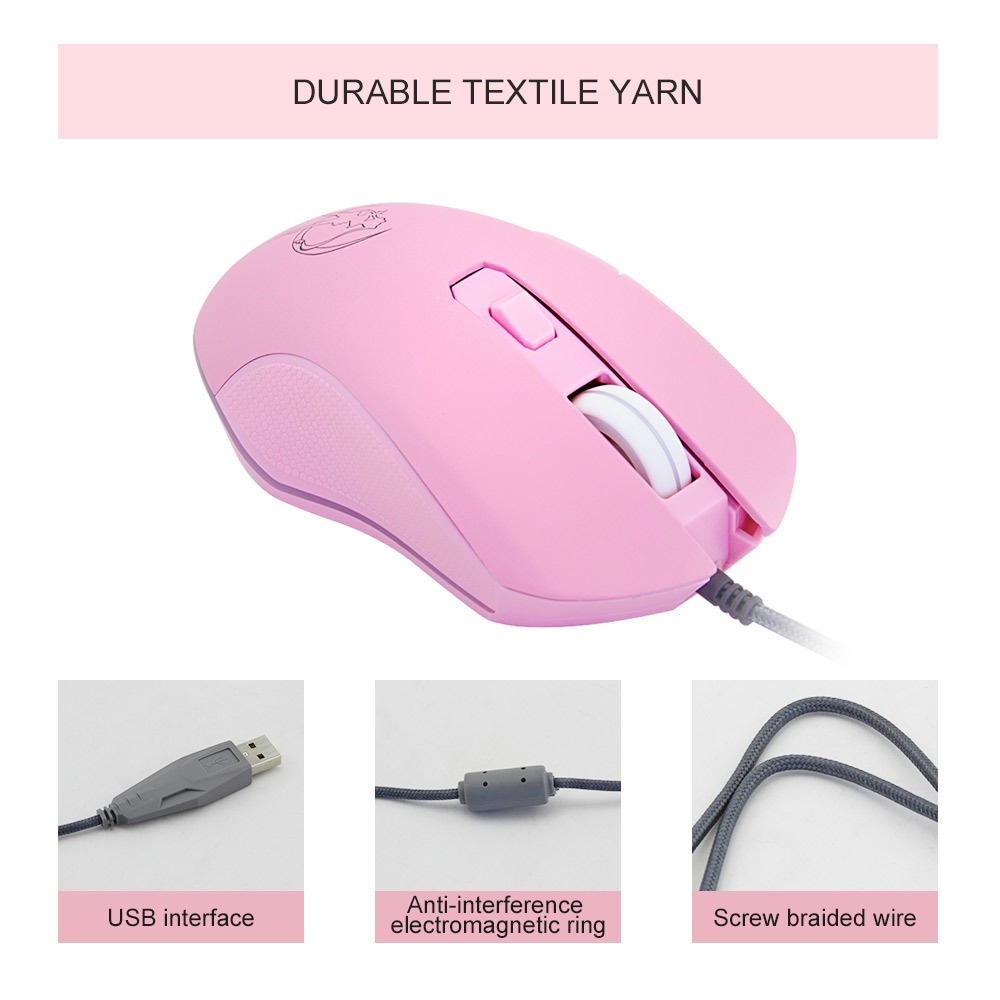 Mouse Gaming Optical 3200dpi Wireless Rechargeable Desain Sailor Moon Warna-Warni Untuk Wanita