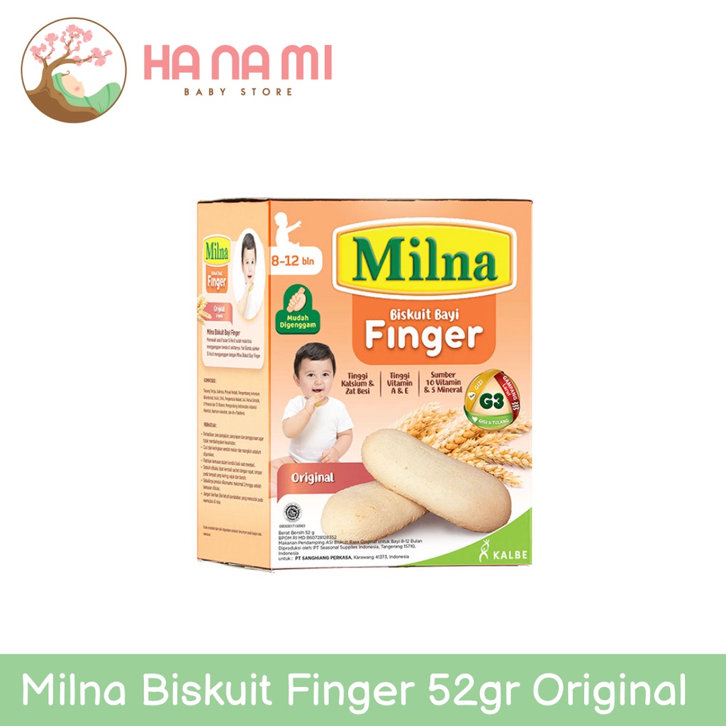 Milna Biskuit Bayi Finger 52gr - Biskuit Pendamping ASI