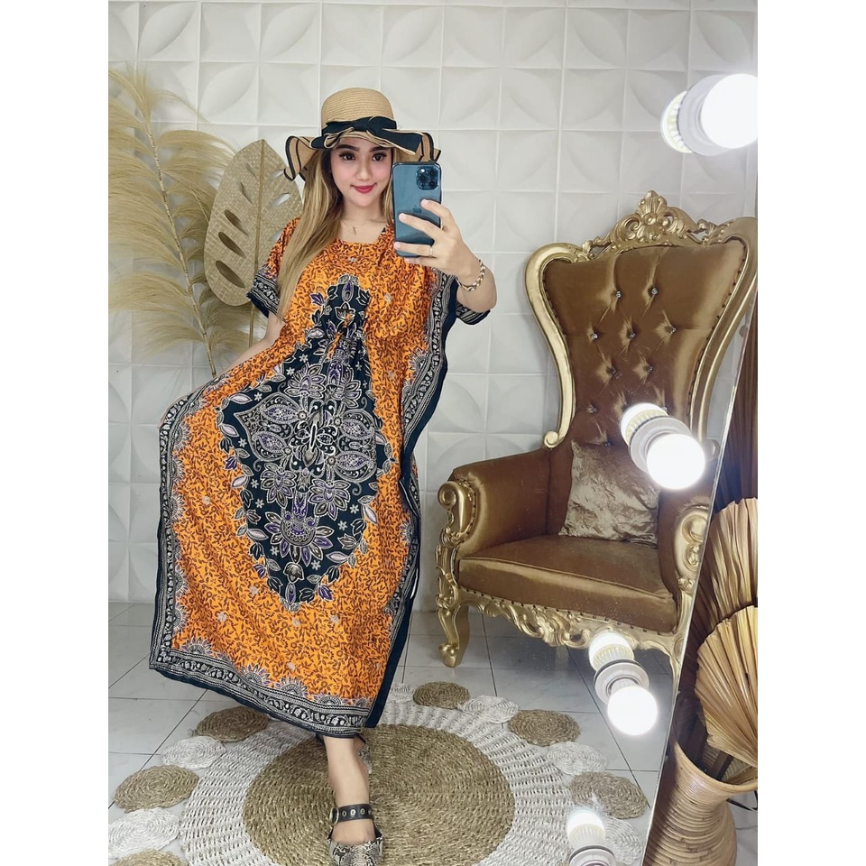 DASTER KAFTAN WANITA DEWASA TERBARU VIRAL 2022 / BAJU SANTAI RUMAH MODEL LOWO / DASTER THAILAND / CASUAL / ADEM / KAIN RAYON TEBAL ADEM HALUS DAN LEMBUT TIDAK NERAWANG &amp; SUPER JUMBO