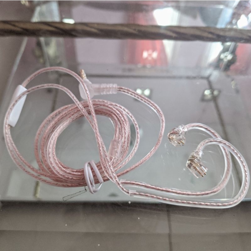 Kabel pengganti MIC KZ OFC bawaan iem earphones pin C kz edx pro kz zsn pro x cca ca4 kz dq6 trn mt1-Jcally copper pin C