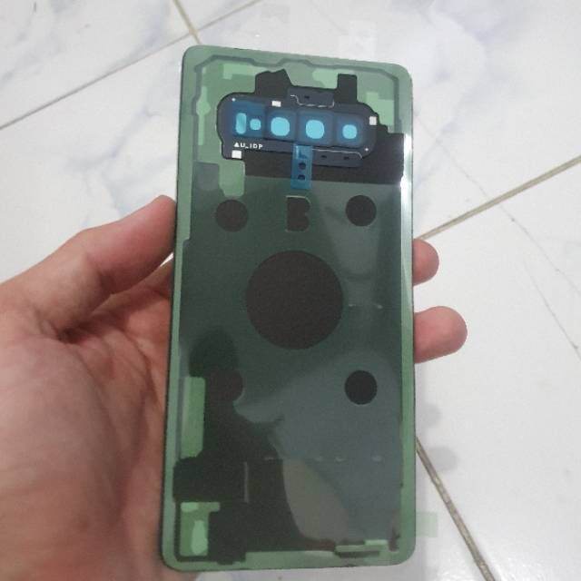 Backdoor Samsung S10+ + Kaca Camera | Back Casing Tutup Belakang Batre Samsung S10 Plus Dan Ring Kamera Original
