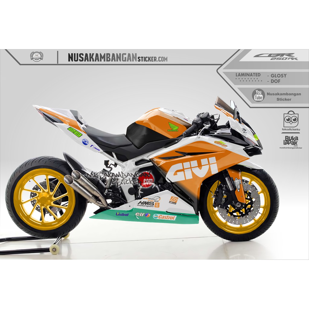 Decal CBR 250 RR – Givi orens