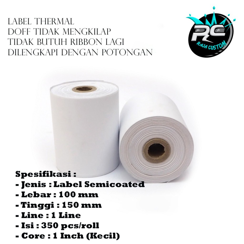 

Kertas Label Sticker Direct Thermal A6 10x15cm 100x150mm Barcode Stiker Termal jnt jne shopee RJ2397