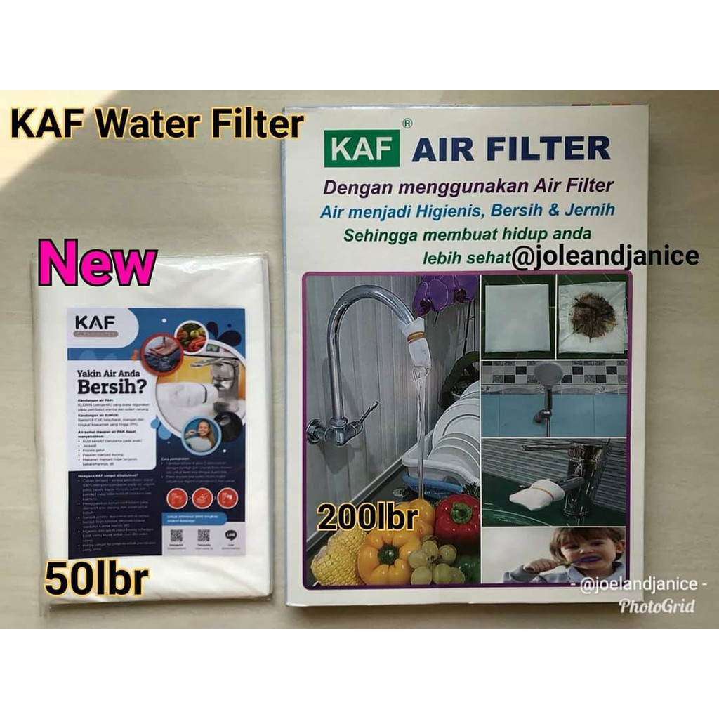 Kaf water air filter 50 lembar - Repack