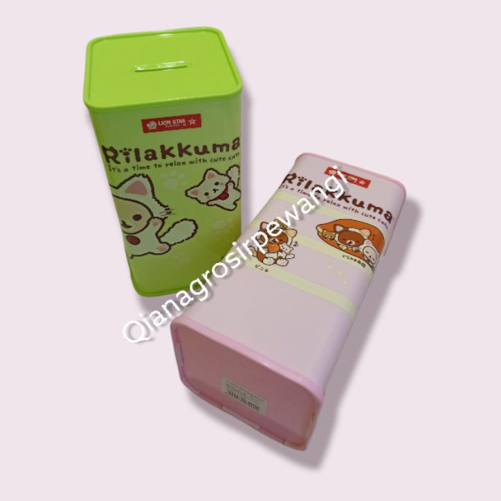 Celengan plastik lion star/celengan karakter/celengan kotak