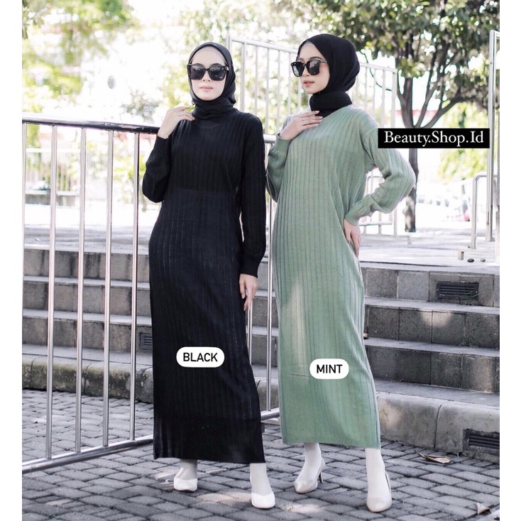 ZASKIA DRESS - LONG DRESS KNIT PREMIUM by SYSLABEL