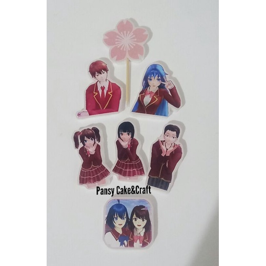 Cupcake topper Sakura School Simulator