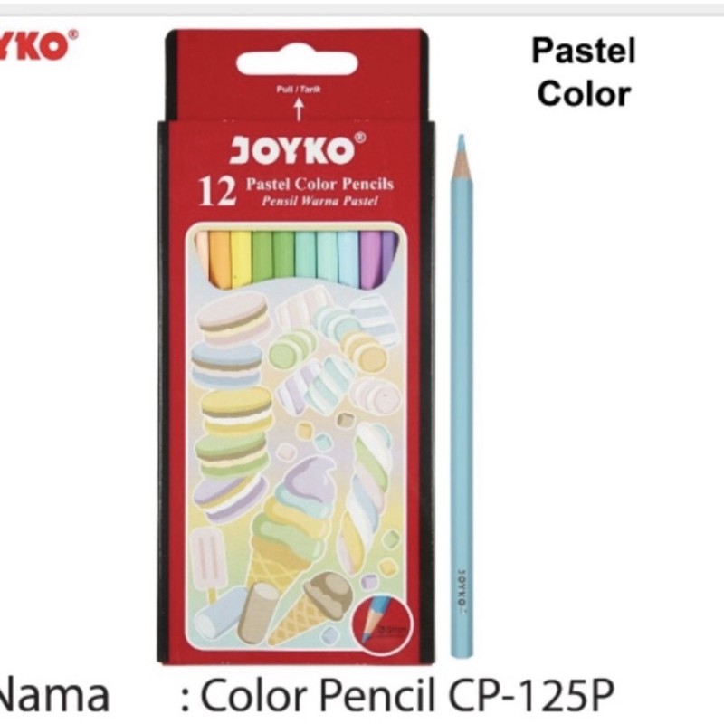 

[ 12 PCS ] Pensil Warna Pastel Joyko CP-125P