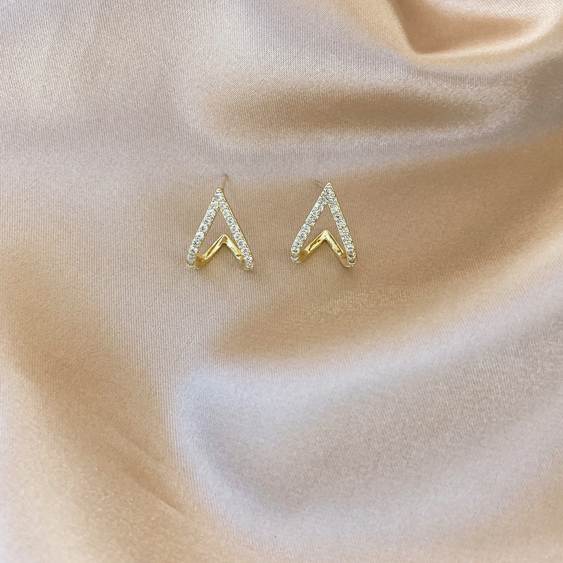 Anting Tusuk Gantung Temperament Hias Berlian Gaya Mewah / Trendy Untuk Wanita