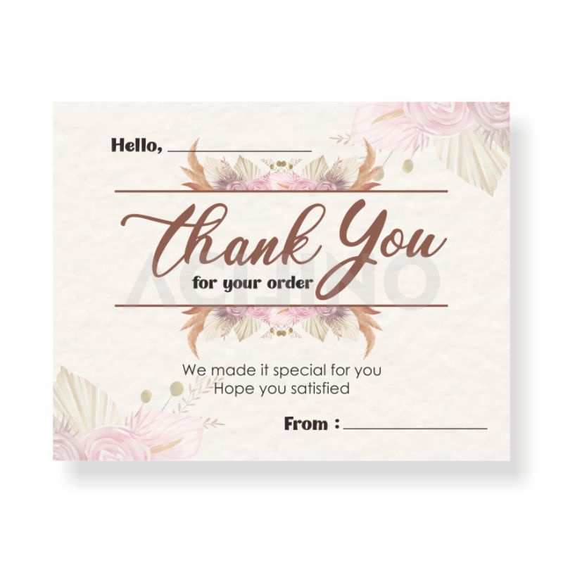 

Kertas Ucapan Thank You Card Estetik Flowery Brown Leaf - Tersedia Dalam Bentuk Buku/Kartu