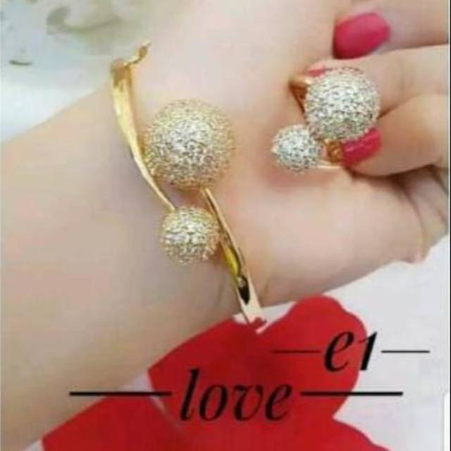 Xuping gelang cincin lapis emas 24k 1536